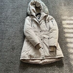 Women's Cream Hooded Jacket